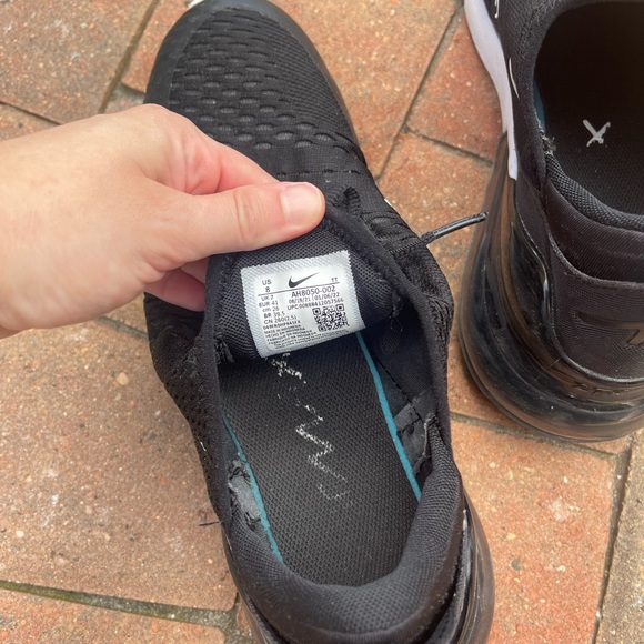 Nike Air Max 270 Black White Athletic Sneakers Size 8 Men - Picture 7 of 8